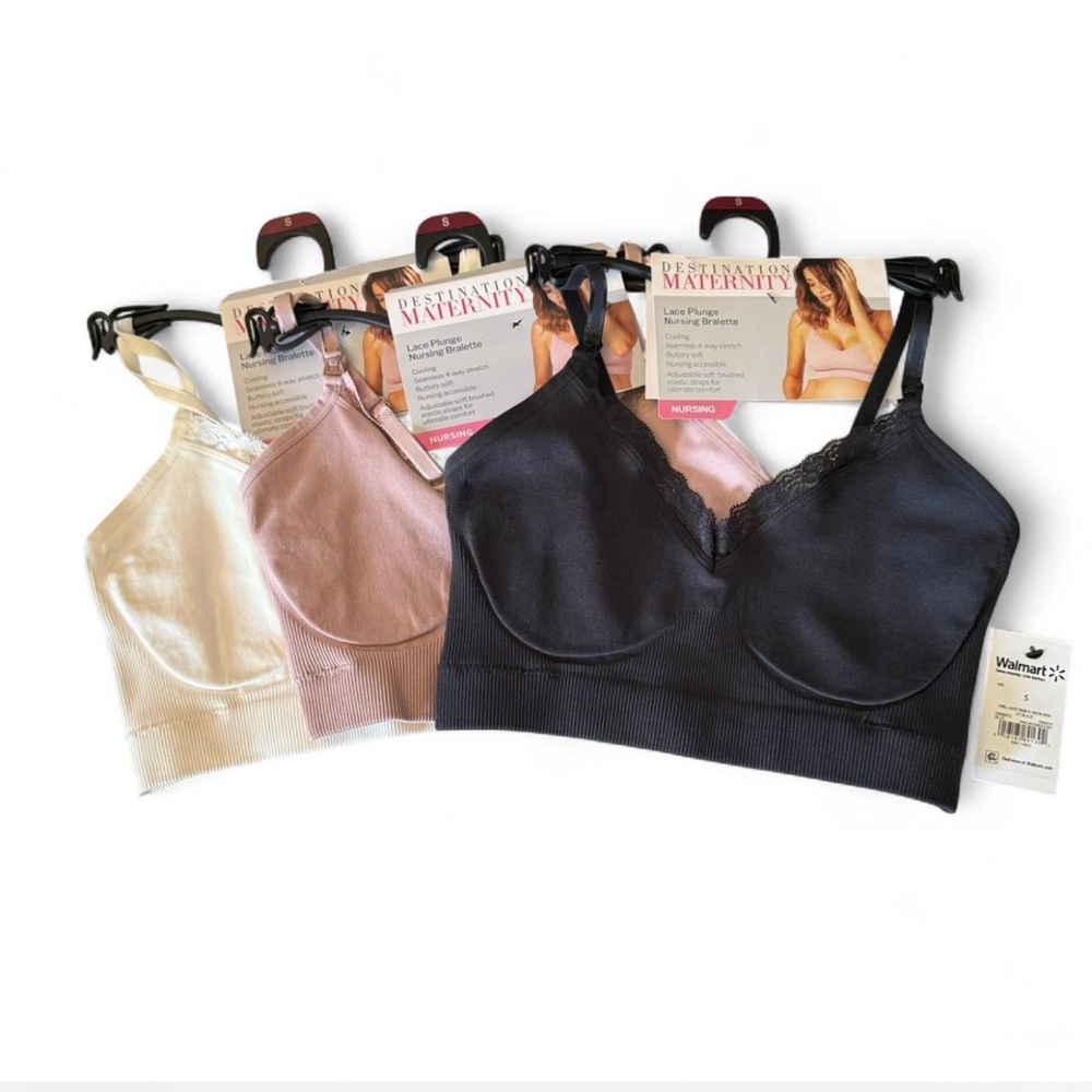 Destination Maternity Nursing Bras - Black, Pink, White